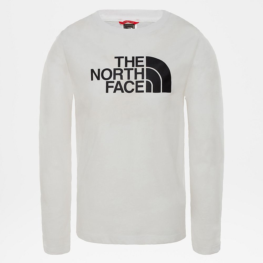 The North Face Long Sleeve Girls Australia - The North Face Easy Long-Sleeve White (MLC-624853)